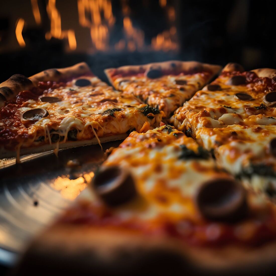 Pizza im Ofen